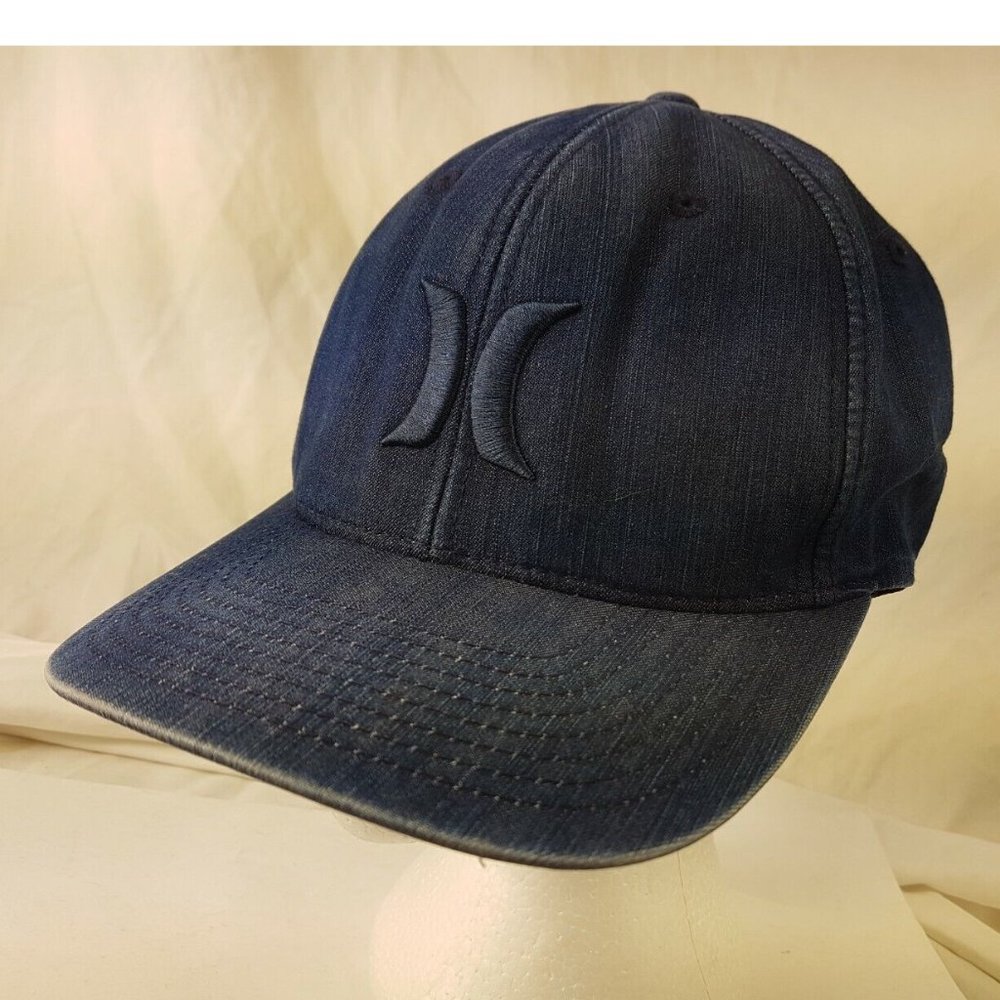 HURLEY Flexfit L/XL Cap Trucker Hat Baseball Blue